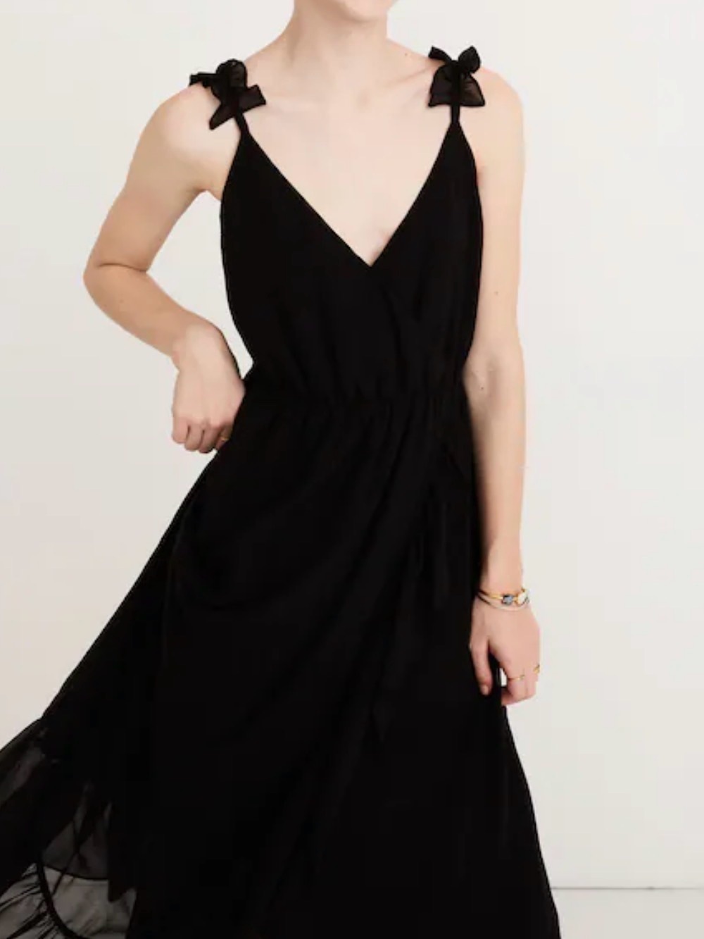 Madewell Petite Ruffle-Strap Wrap Dress - Size 4